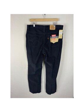 Levis 619 Straight Leg Corduroy Pants Mens 38x30 Black Orange Tab Y2K NEW